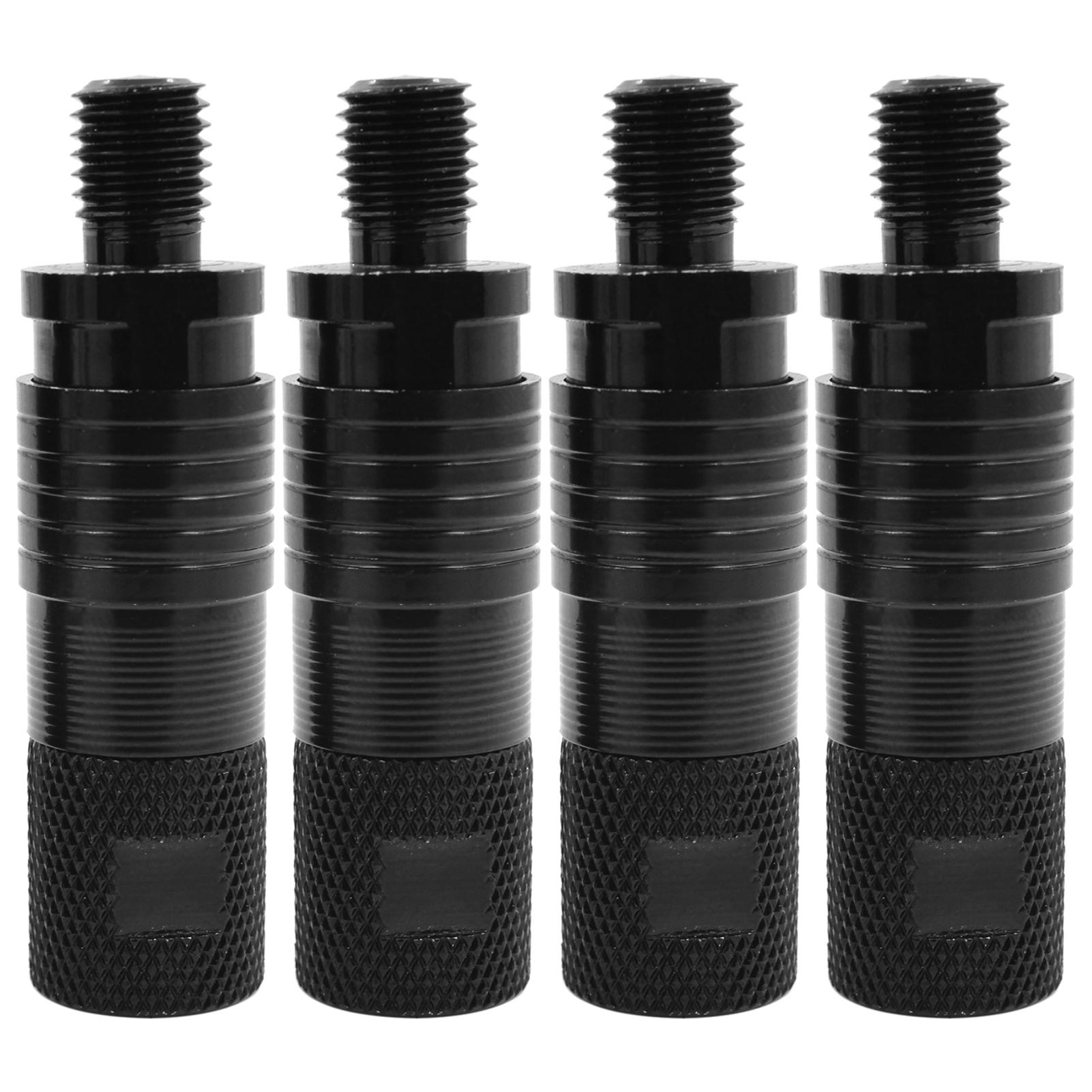 TARUOR 4 Stück Angelruten-Pod-Anschluss, Schnellverschluss, Bissanzeiger, Angeln, Bankstick, Unterstützung für Halt L schwarz