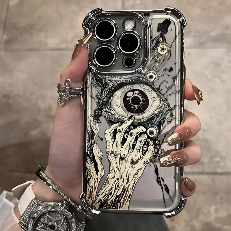 Beliebte gruselige Nazar-Plating-Handyhülle für iPhone 11 12 13 14 15 16 17 Pro Max 17 Air 16 15 14 Plus Stoßfeste Bumper-Abdeckung iPhone 14 Plus