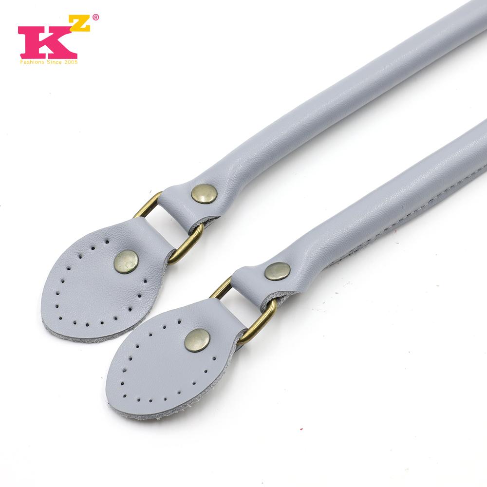 Handtaschengriffe Echtes Leder 40cm/50cm/60cm Griffriemen Schultertaschengriffe Ersatz für Handtaschen Riemen DIY Zubehör 50CM hellgrau