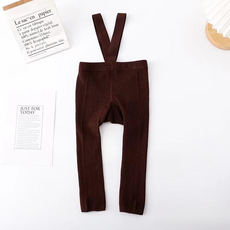 Baby Strumpfhose mit Hosenträgern Frühling Herbst Neugeborene Mädchen Jungen Strumpfhose Kinderkleidung Hohe Taille Bandage Überkreuzte Leggings M kaffeebraun