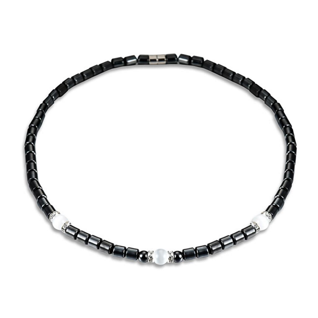 Hämatit-Halskette mit Magnetfeldtherapie zur Heilung von Gesundheitsschmuck, Perlen, Perlen