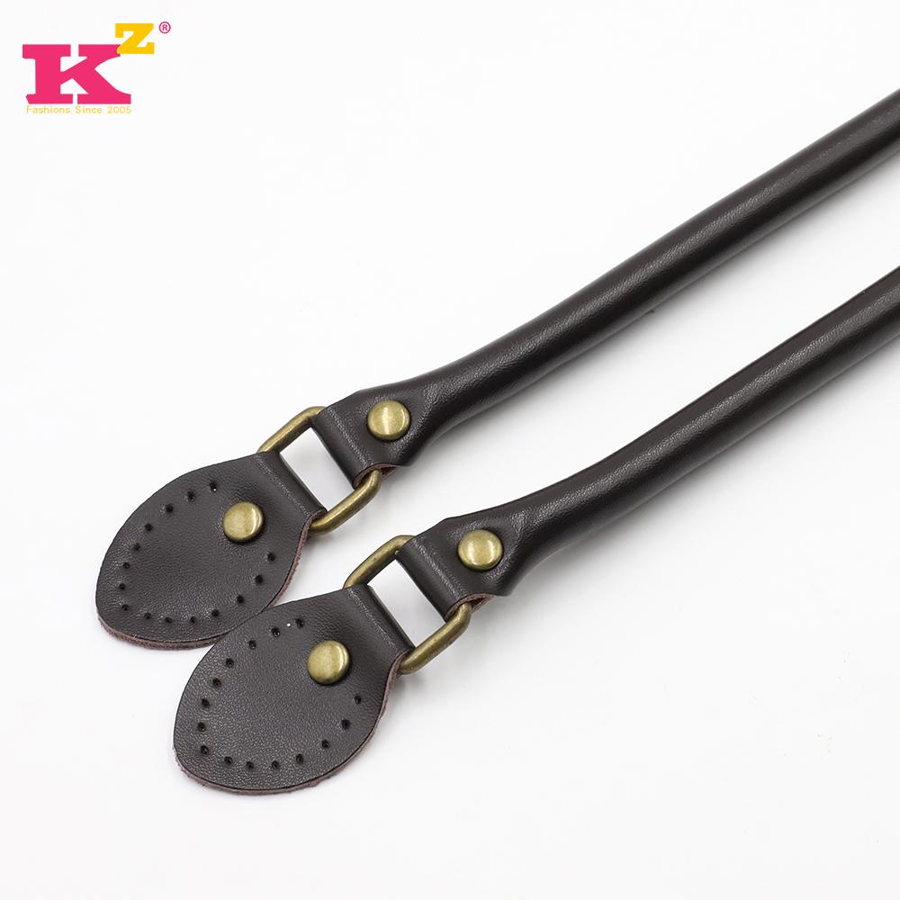 Handtaschengriffe Echtes Leder 40cm/50cm/60cm Griffriemen Schultertaschengriffe Ersatz für Handtaschen Riemen DIY Zubehör 60CM dunkel kaffee