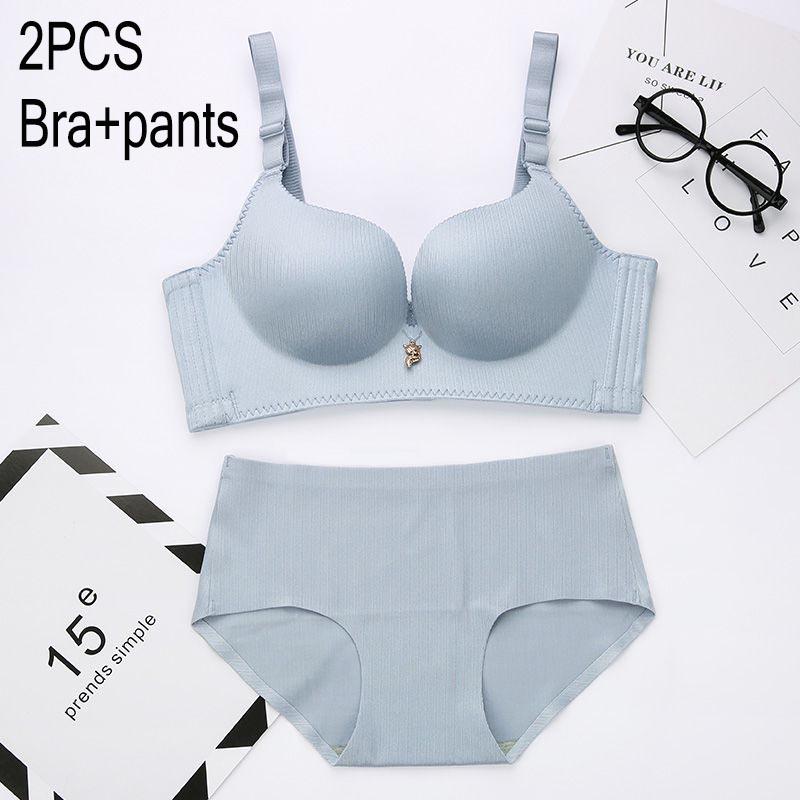 Übergröße BH-Set Ungefüttertes BH- und Slip-Set Große Cup-Lingerie-Set Unterwäsche-Set 70A