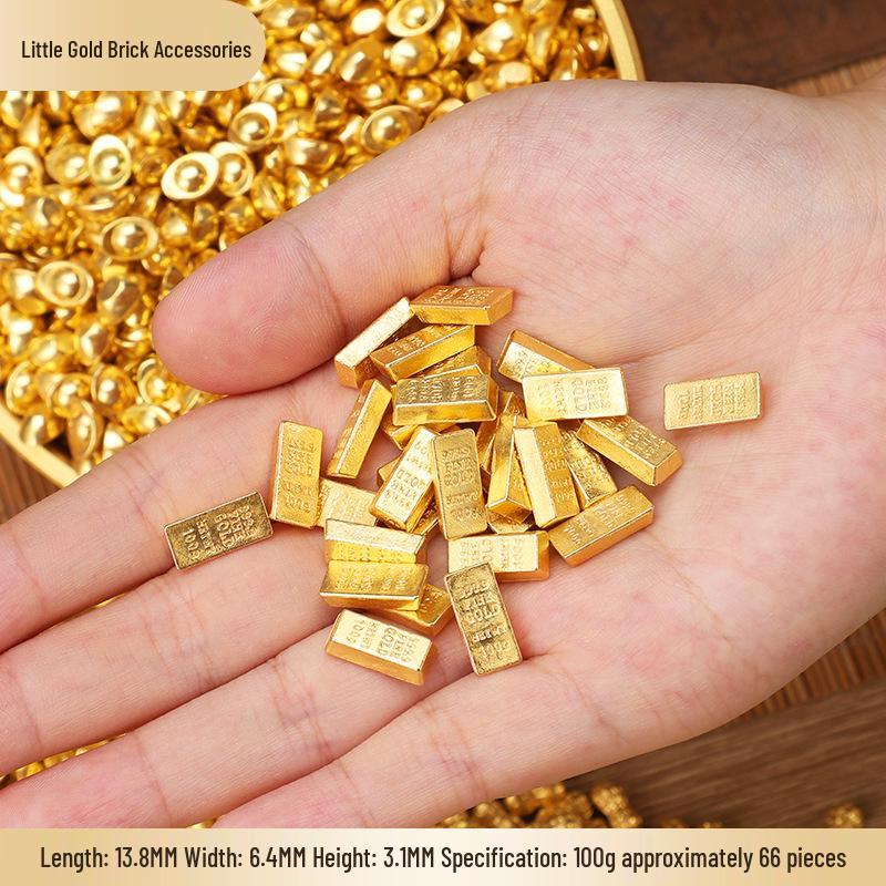 Kreatives Goldbarren Messing Ornament - Mini Goldbarren Reichtumsbarren für Einweihung, Hochzeitsgeschenk oder Heimdekoration
