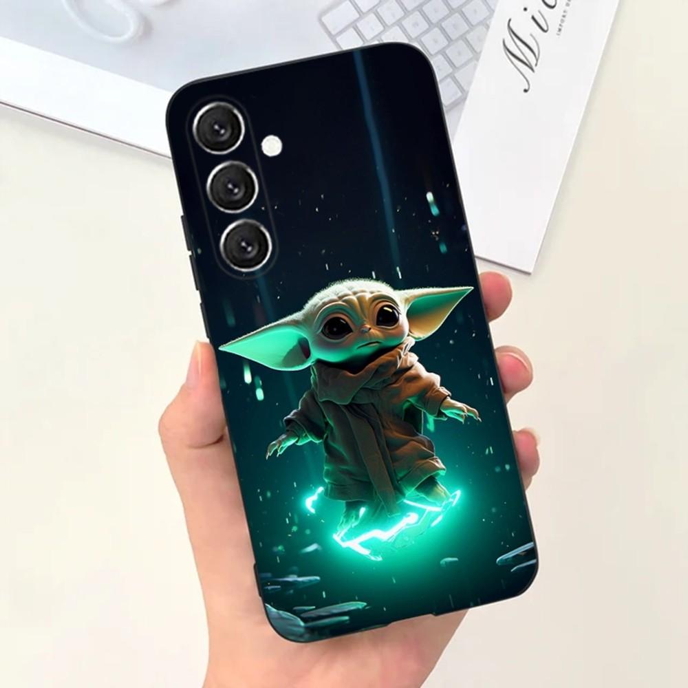 Süße Baby Y-Yoda Handyhülle Handyhülle Für Samsung S25,S24,S21,S22,S23,S30,Ultra,S20,Plus,Fe,Lite,Note,10,9,5G Schwarze Abdeckung Samsung S205G