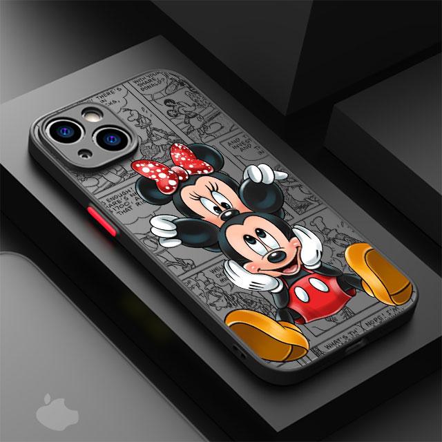 Mickey Minnie Süße Handyhülle für Apple iPhone 15 16 Pro XS Max 13 14 Plus XR SE 7 8 12 11 Pro plus Matt for iPhone 16 Plus