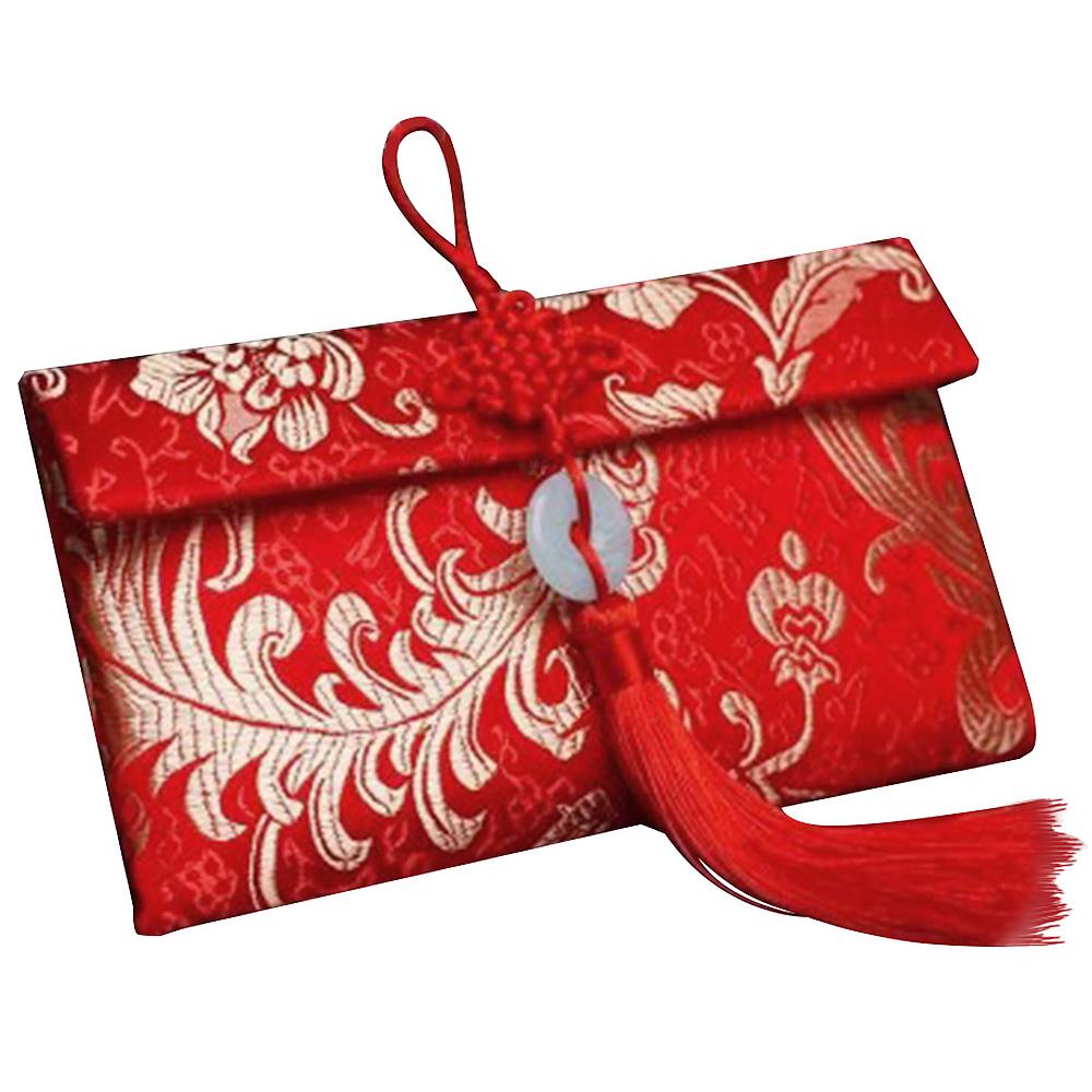 Der rote Hochzeitsumschlag ist ein gutes Geschenk. Es ist ein Geschenk aus kreativem Brokatstoff, 10.000 Yuan rot