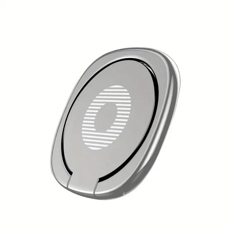 Mini 360 Grad Fingerringhalter Metall Telefonständer Halterung Smartphone-Halter für Xiaomi Huawei iPhone Sangsung Mobiltelefon silber