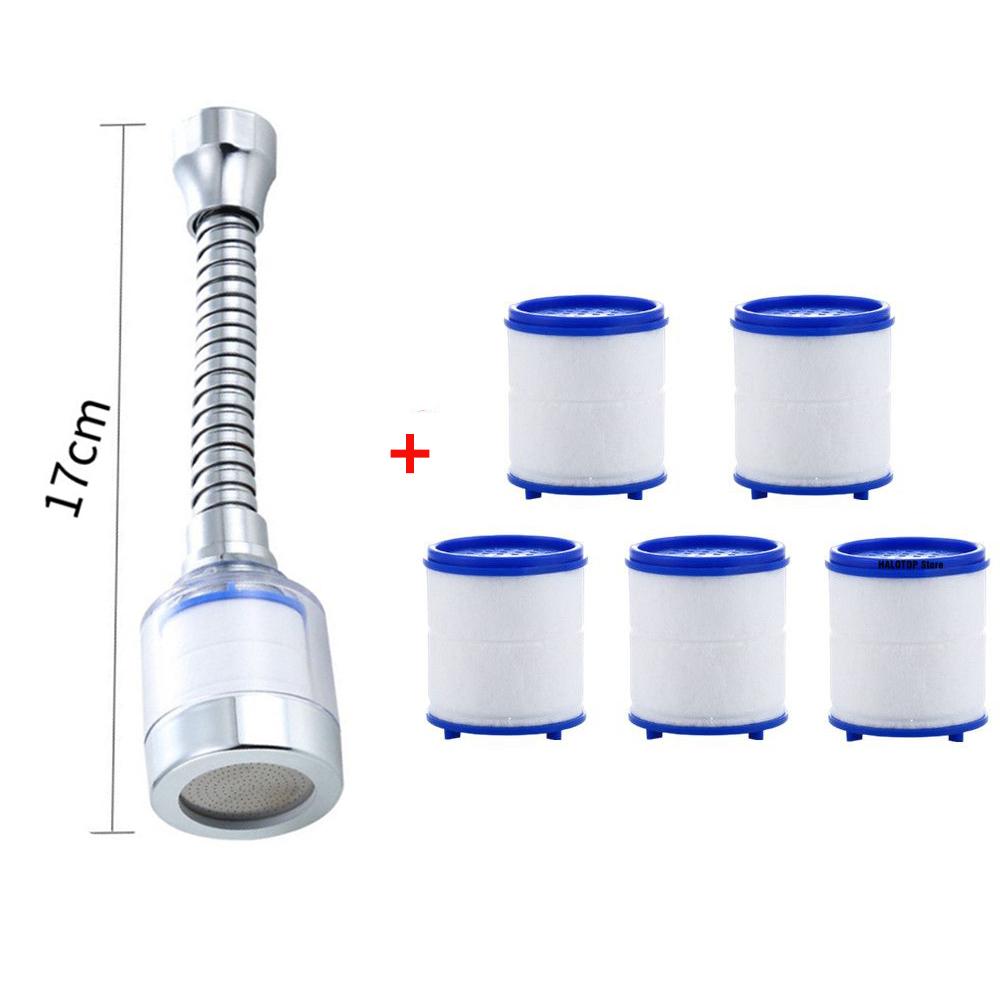 360 ° Drehung Küchenhahn-Wasserfilter Entfernen Sie Chlor und Schwermetalle Gefilterte Küchengeräte Sprühwassersparende Wasserhahndüse