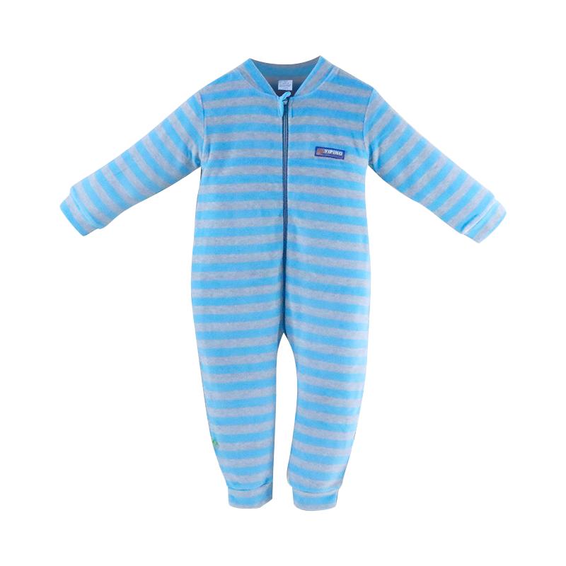 Kinder 2 bis 5 Jahre Einteiliger Langarm-Strampler mit Reißverschluss, kalte Kleidung, Kleinkind-Kleidung, warme Winter-Kinderkleidung, Jungen- und Mädchen-Baby-Neugeborenen-Pyjama 104 hellblaue