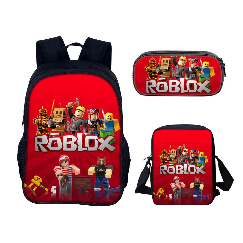 Roblox Anime Dreiteiliges Set für Jungen, Mädchen und Grundschüler (Auf Lager) ROBLOX New 40 Single Layer Three-piece Set