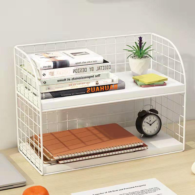 Schreibtisch Bücherregal Lagerregal Unordnung Lagerregal Büro Aktenlagerregal Kinderschreibtisch Hierarchisches Bücherregal Snack Lagerregal Organizer Type A weiß