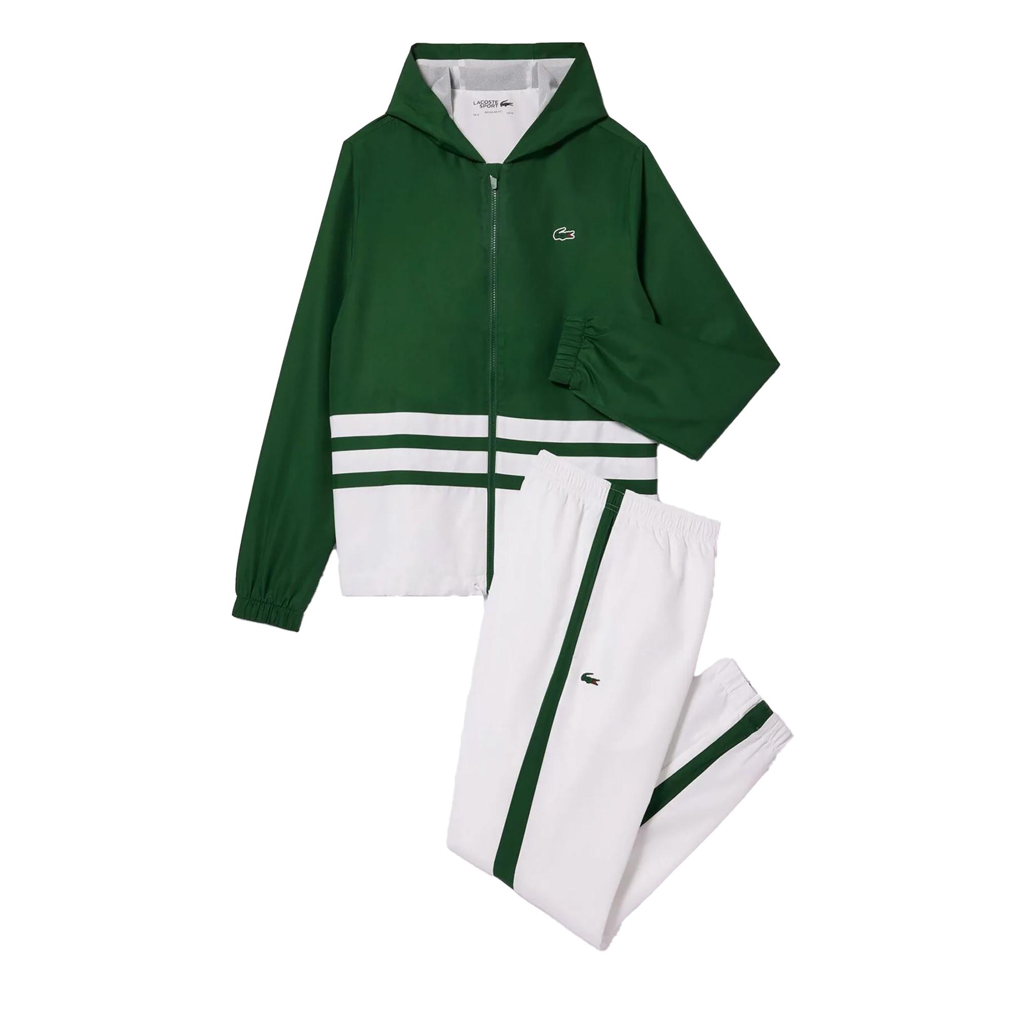 Lacoste Herren Sportanzug Tennis Trainingsanzug S grün/weiß