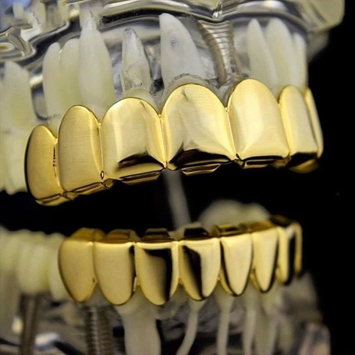 SHOP-STORY – Hip-Hop-Style Grillz-Zahnset – Gold gold