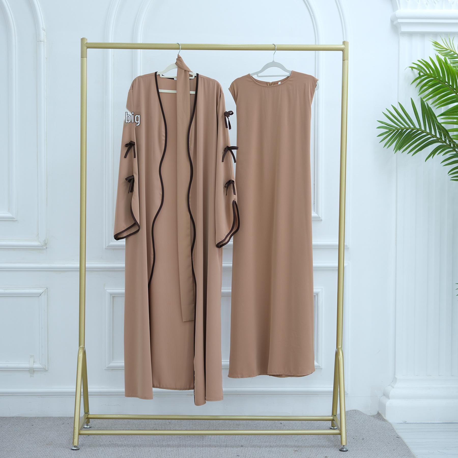 Reines Schönheits-Schleifen-Langes Robenkleid Abaya - Loriya 2025, Europa-, Amerika- & Nahost-Stil, Modell LR962 L