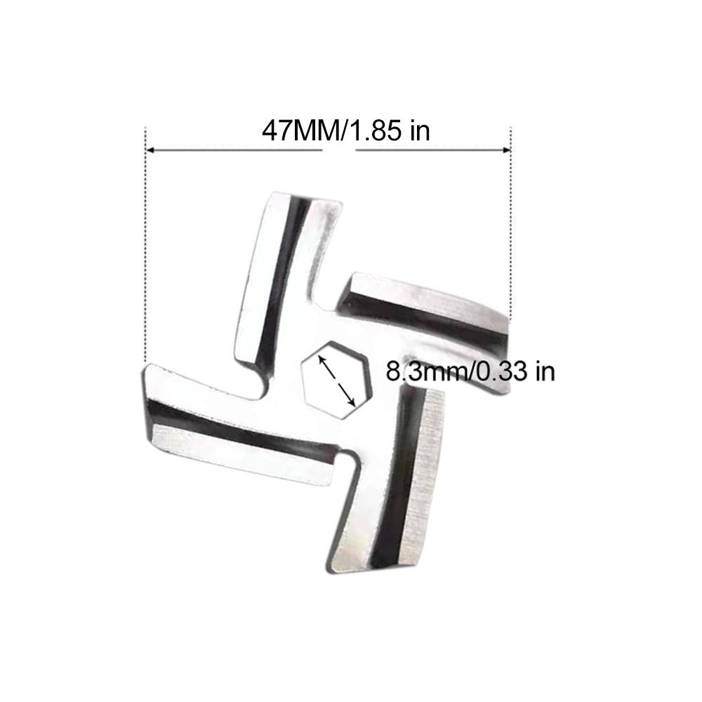1pc Fleischwolf Platte Net Cut Fleischwolf Teile Elemente Ersetzen Edelstahl Fleisch Loch Platte Hexagonal hole cross cutter