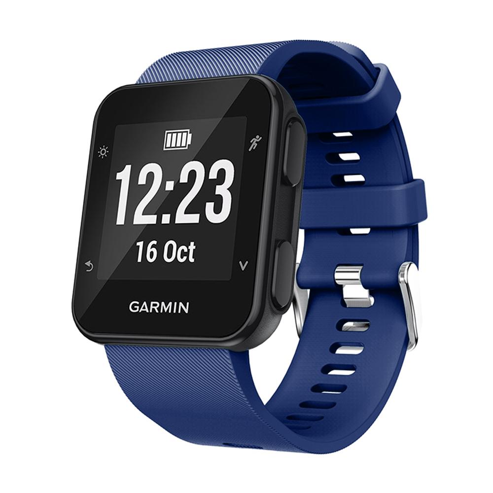 Armband für Garmin Forerunner 35 30 Smartwatch Ersatzarmband Uhrenarmband Armband Silikon Weiches Band Armband Neu nachtblau