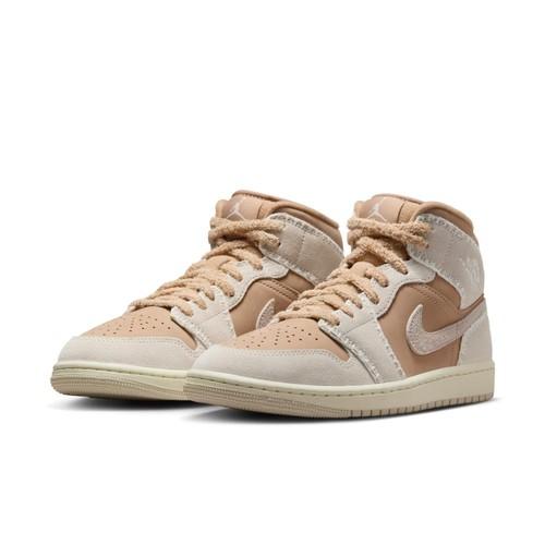 Air Jordan 1 Mid Hanf Orewood Brn-Sail HV4269-200 Damengröße EU 38 beige