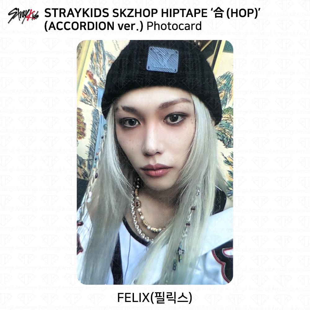 Stray Kids SKZHOP HIPTAPE HOP Akkordeon Offizielle Fotokarteneinheit Monochrom Felix - Accordion ver #2