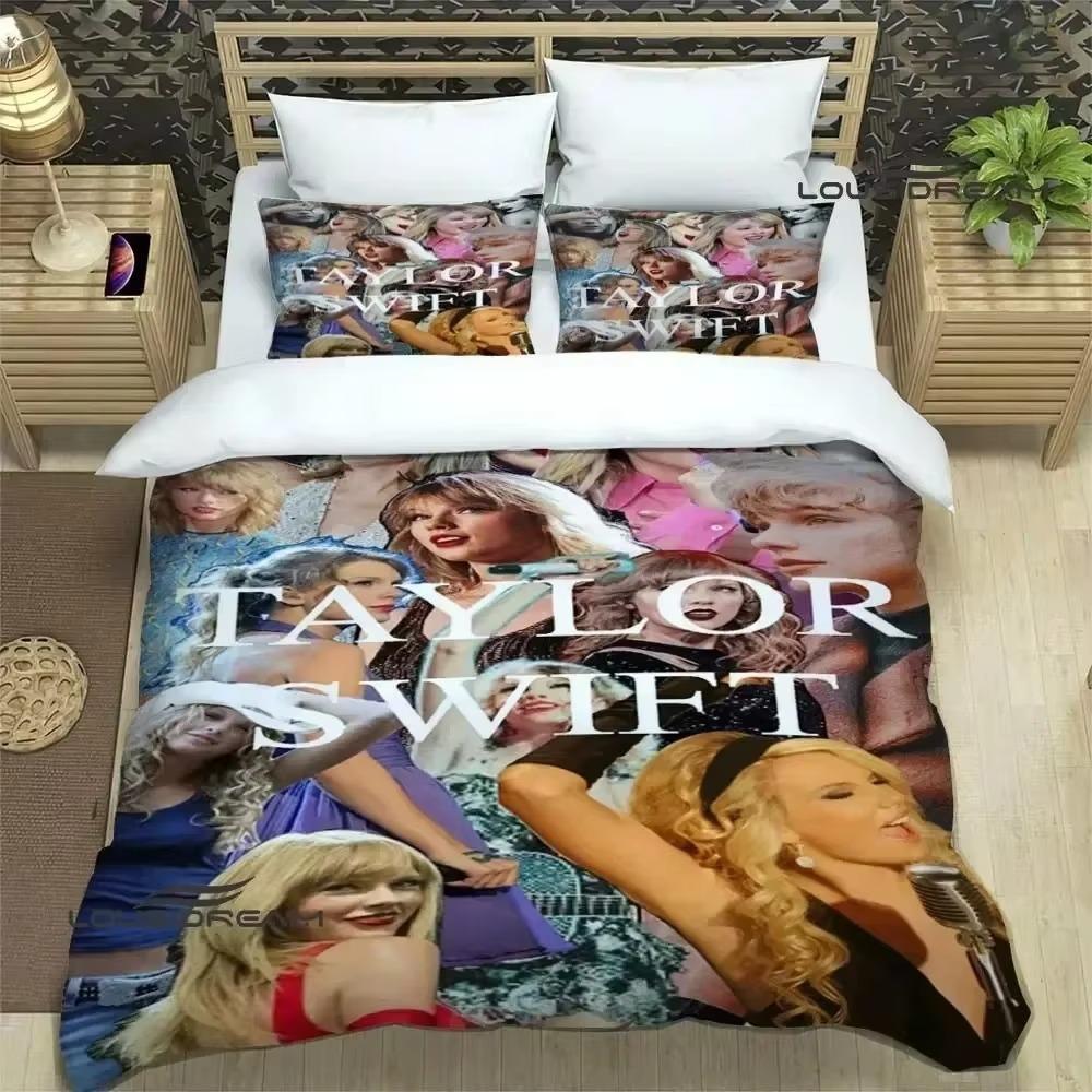 Singer T-Taylor-Swifts Bettwäsche-Sets, exquisite Bettwaren, Bettbezug-Set, luxuriöses Geburtstagsgeschenk US Queen 228x228cm
