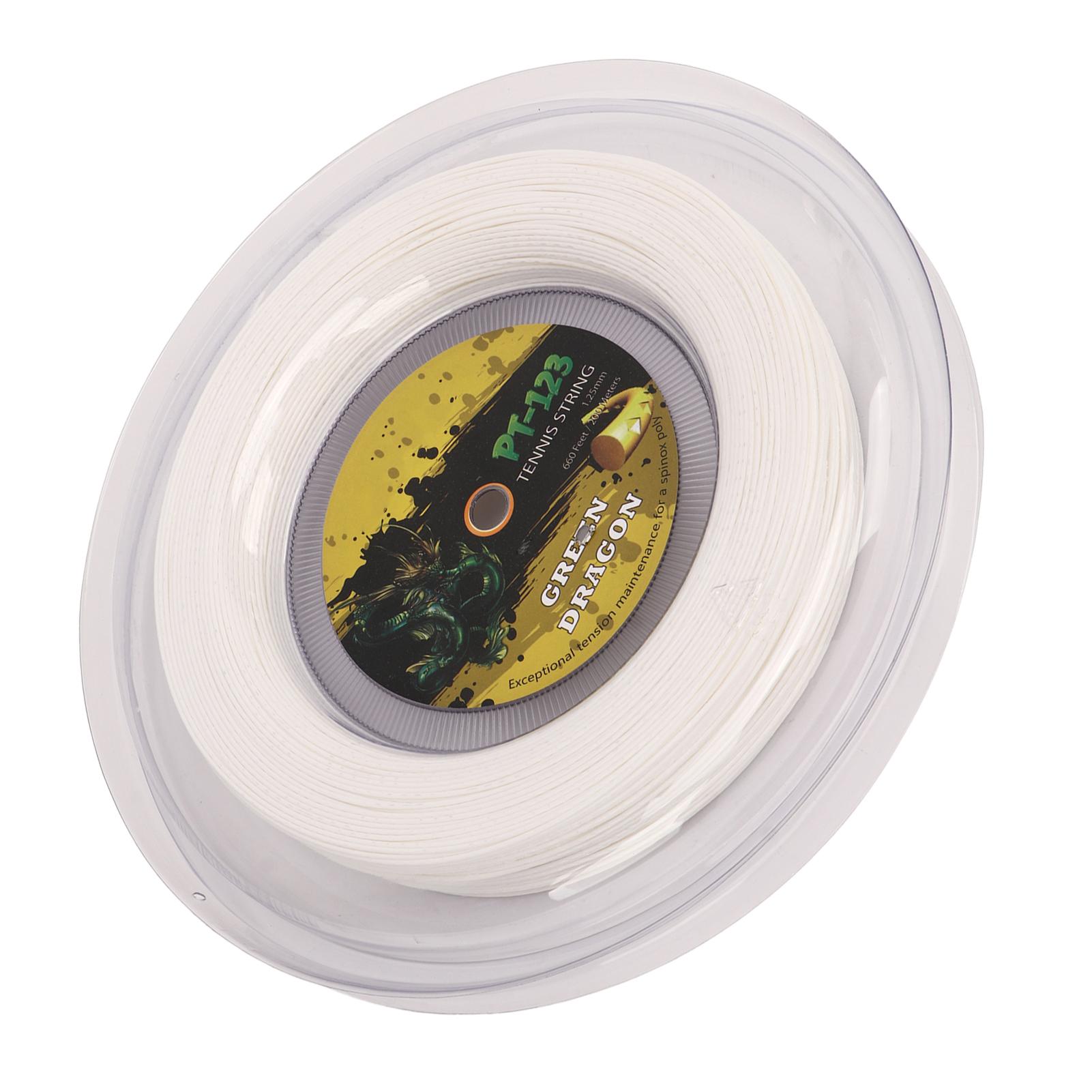 1,25mm Tennis Schläger String Doppel Rippen Muster Schlagfest Polyester Tennis String für weiß