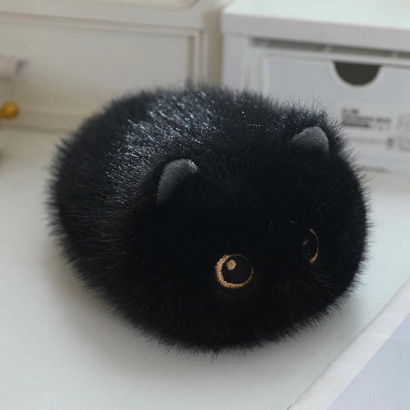Süßes Katzen-Stofftier Weiches Flauschiges Mini-Katzen-Stofftier Kawaii Runde Katzen-Stoffpuppe Für Mädchen Geburtstagsgeschenk Beruhigende Puppe 20cm