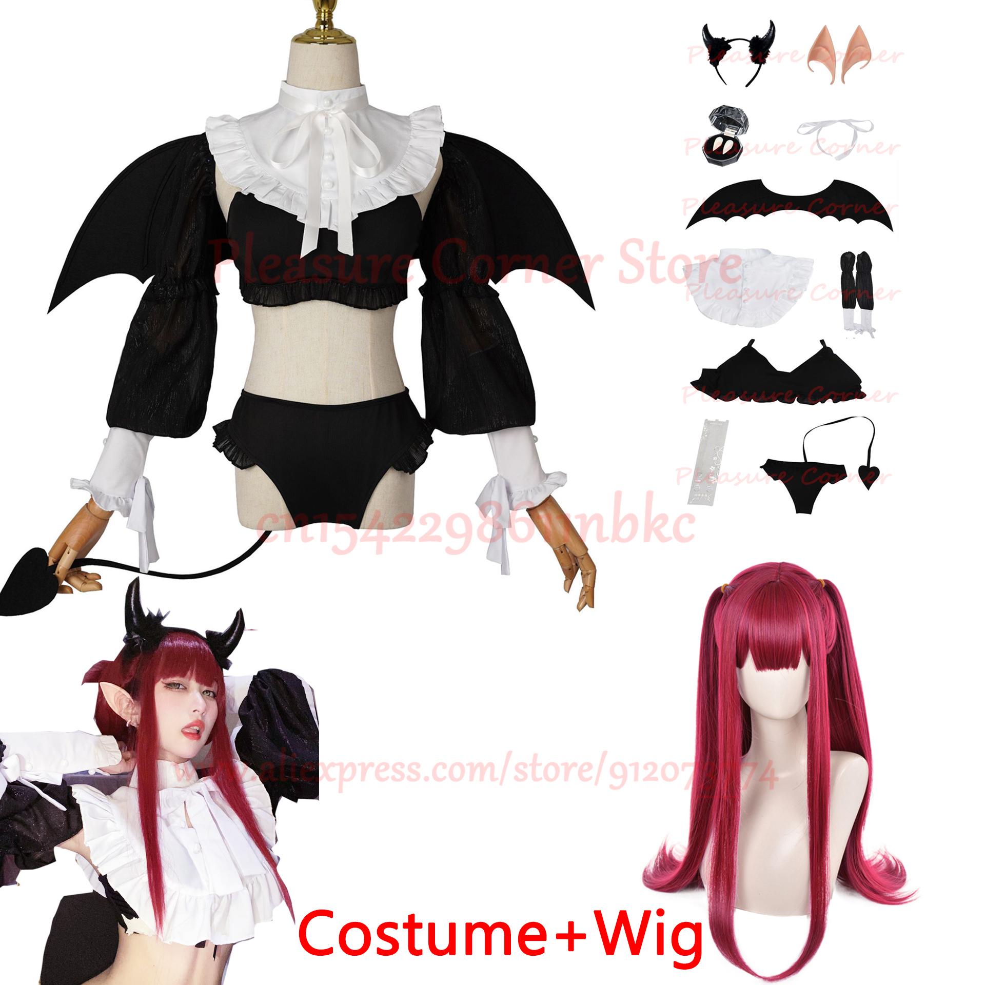 Anime Rizu Kyun Marin Kitagawa Cosplay Kostüm My Dress Up Darling Cosplay Komplettset Cosplay Bikini Kuroe Shizuku Perücken-Set XL