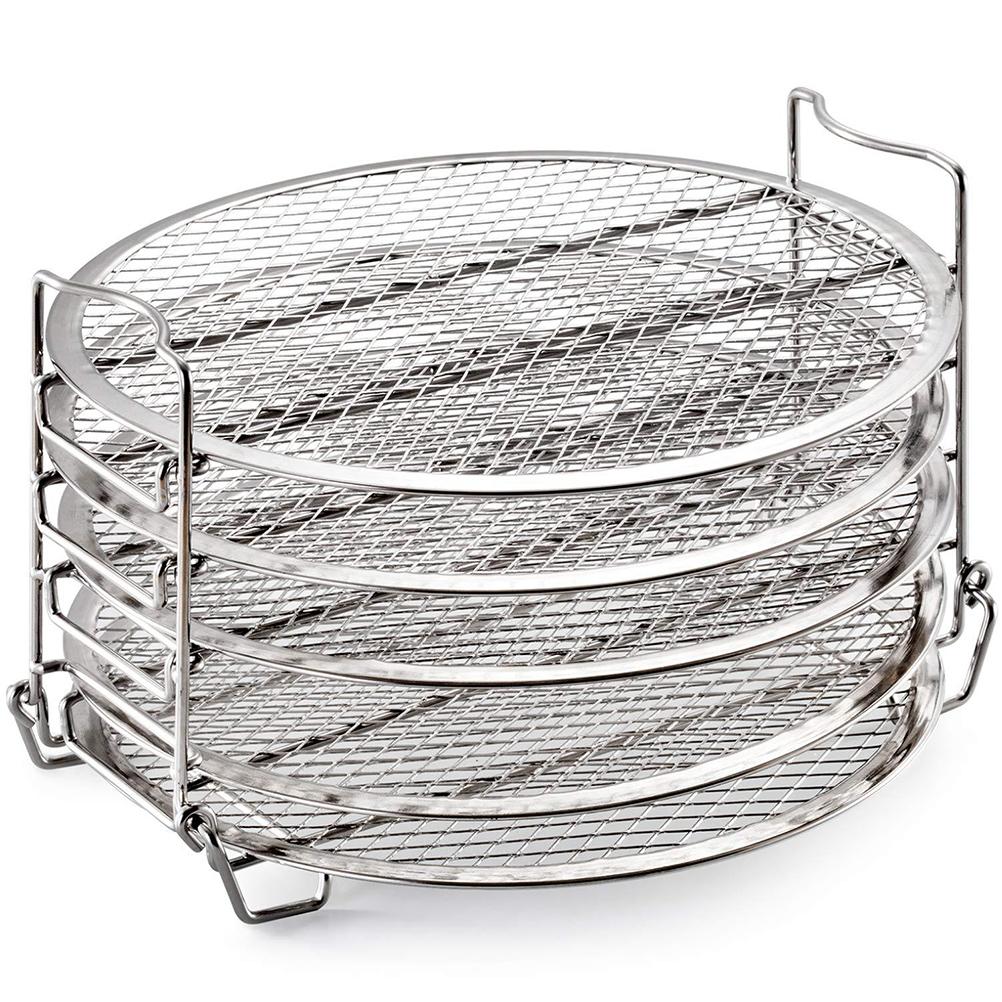 5 Tier Air Fryer Rack Compatible for Ninja Foodi Stackable Dehydrator Racks Food Grade Stainless L