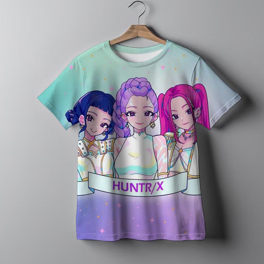 Kinderbekleidung KPop Dämonenjäger Fans Geschenke Kinderkleidung Mode Lässige Oberteile 2025 Heißer Film Weiche Baumwolle Baby Mädchen T-Shirt 130