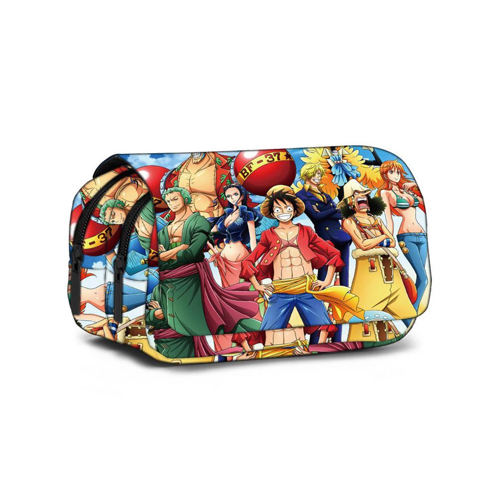 Neuer Eingang, auf Lager! One Piece Federmäppchen/Schreibwarenbox für Grund- und Mittelschüler, mit Cartoon-Anime-Elementen. KTB Full version ONE PIECE double layer pencil case