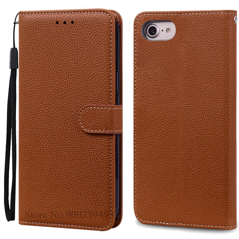 Luxus Brieftasche Hülle für iPhone 6 6S Hülle iPhone 7 8 Plus Weiche Silikon Leder Klapphülle für Coque iPhone 8 7 6 6S Plus Cover Tasche iPhone 8 Plus braun