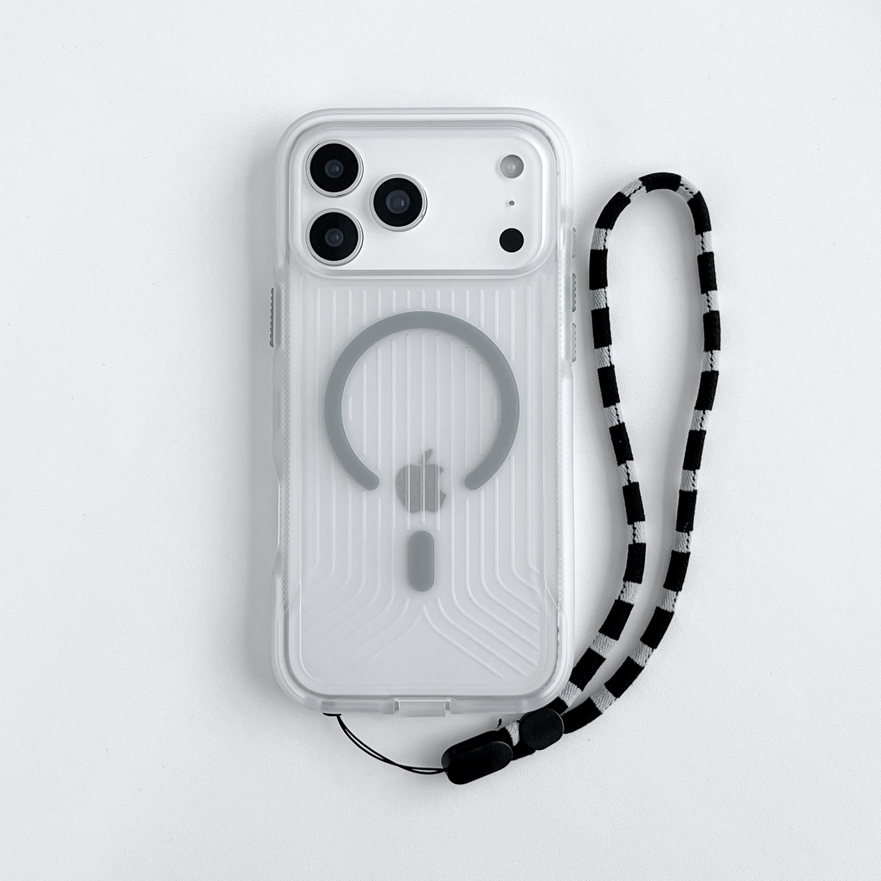 Tech-21 FlexPro Wellenförmige Transparente MagSafe Hülle für IPhone17Pro Max Air Magnetisches Kabelloses Laden Staubdicht Schutzhülle iPhone Air dunkelgrau