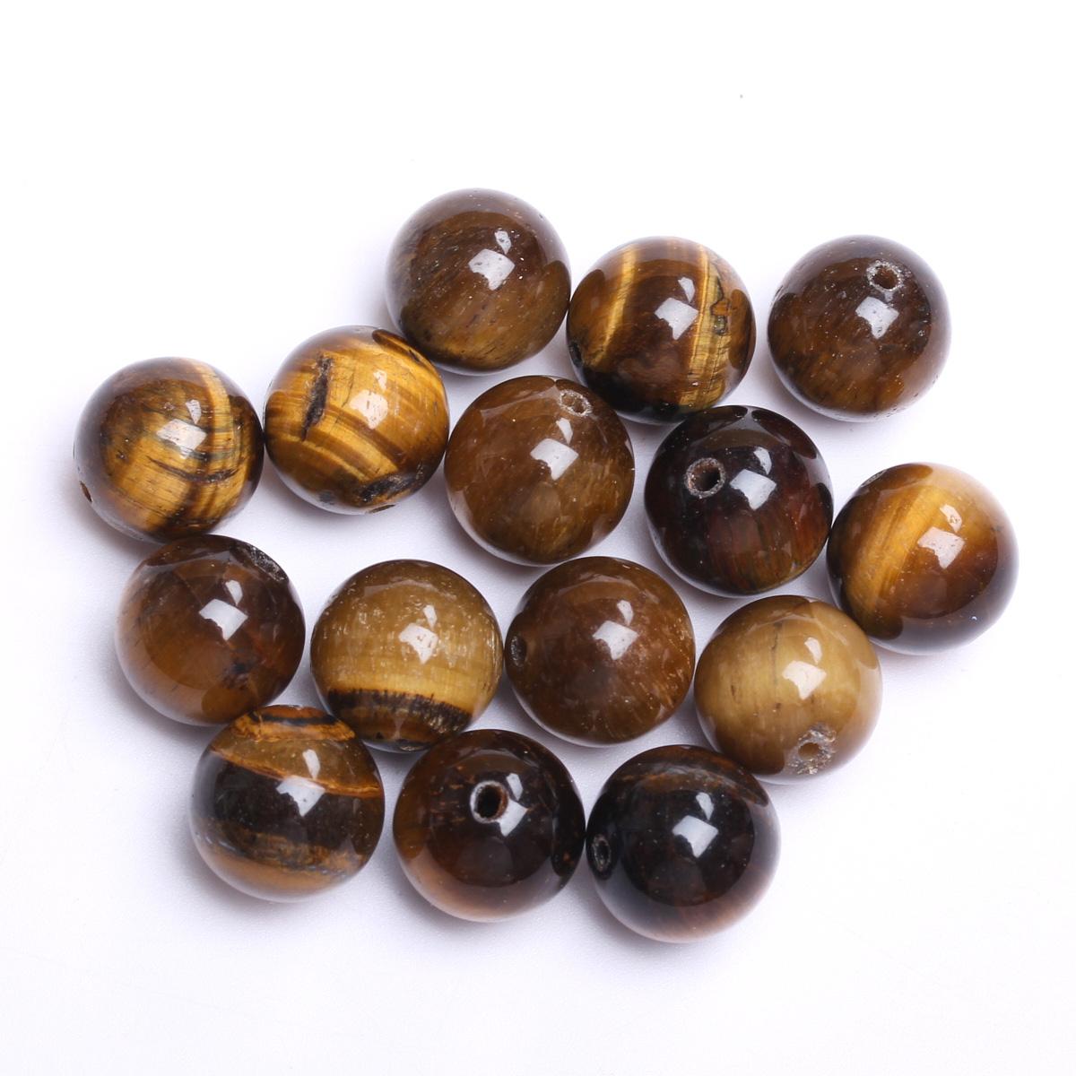 4/6/8/10/12 MM Natursteinperlen Tigerauge Perlen Lose Perlen 15/20/30/40 STK Runde Tigerauge Perlen 12mm 15pcs