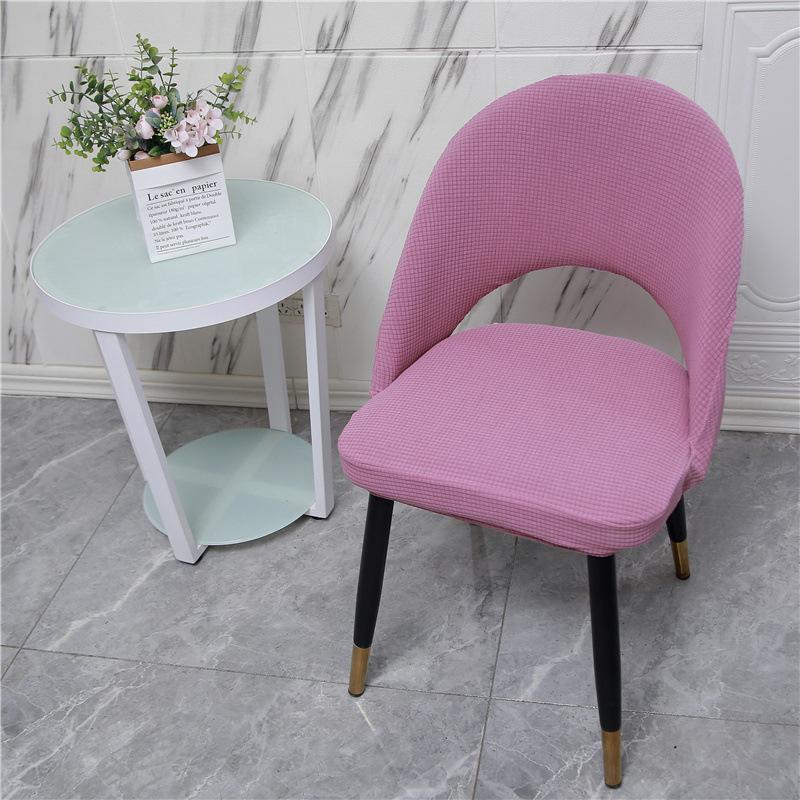 4-teiliges Set Elastische Stuhlhussen aus Polarfleece mit Bogen-Stuhlbezug, einfarbig, Stretch-Sitzbezüge für die Inneneinrichtung von Hotels 4pcs