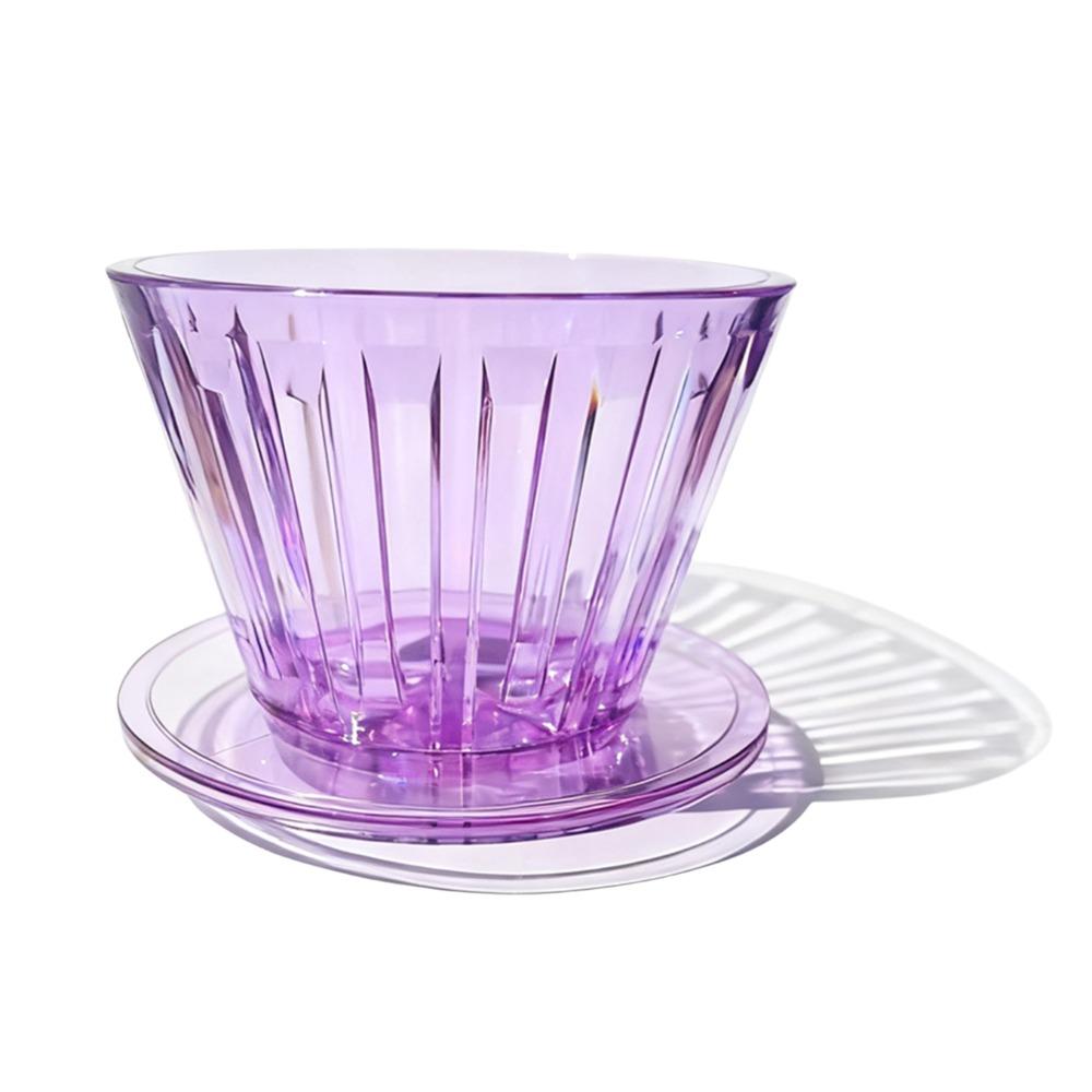 Hitzebeständiger Kaffee-Dripper Wiederverwendbarer Kaffee-Filterkorb Pour-Over-Filter Kaffeezubereitung violett