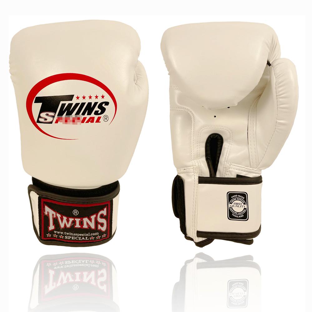 6 Farben Zwillinge 8OZ 10OZ 12OZ 14OZ 16OZ Erwachsene Kinder PU-Leder Kickkampf Kick Schlag Handschuhe Karate Muay Thai MMA Boxhandschuhe 10oz weiß