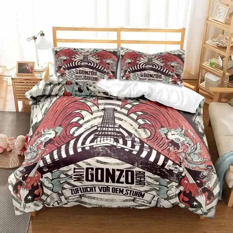 Band Böhse Onkelz Doppelbettwäsche-Set, Ganzjahres 3-teiliges Bettbezug-Set, Bettbezug für Doppel- und Kingsize-Bett Bettbezug Bett 140x200cm 3pcs