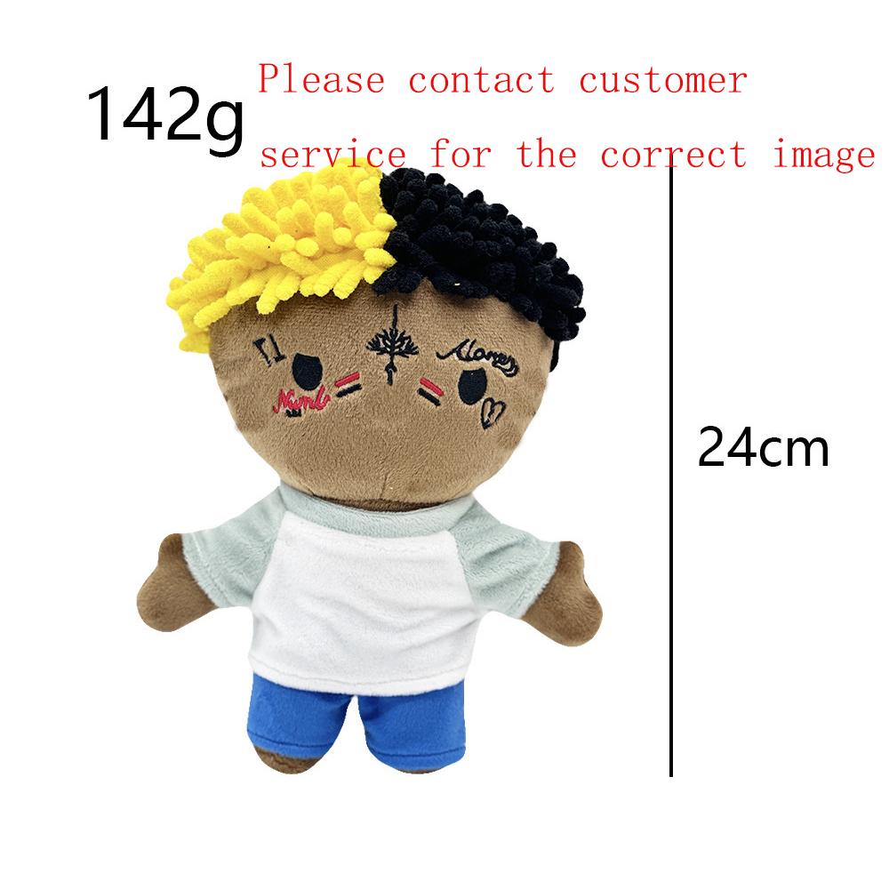 Xxxtentacion Gelbe Schwarze Haare Plüschpuppe Figur Kuscheltiere Niedlich Kinder Jungen Mädchen Weihnachtsgeschenke