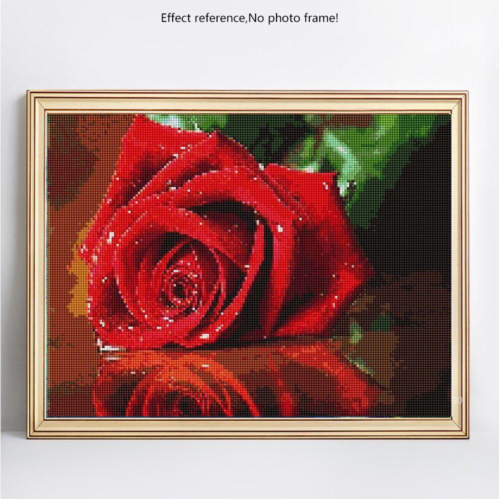 Diamant-Mosaik, vollständiges Layout, Blumen, Diamant-Gemälde, Neuheiten, Blumen-Diamant-Stickerei 20X30
