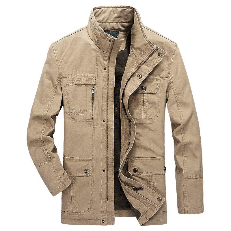 Hochwertige Jacke für Herren, Militär, Frühling und Herbst, Armee-Jacken, solide Baumwolle, männliche Jacke M