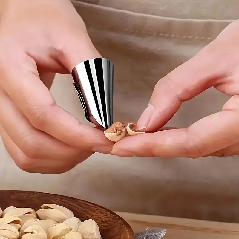 Knoblauchschäler aus Edelstahl, multifunktionales Küchenwerkzeug, lebensmittelechtes Küchenzubehör, Knoblauchmühle, Finger-Kastanienschäler 1pc