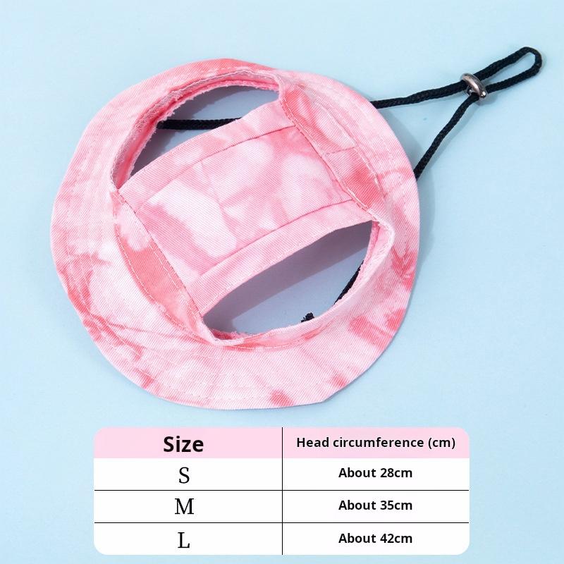 Baseballkappe, Hundemütze, Outdoor-Sportmütze, Haustiermütze mit Ohrlöchern, kleine Hunde, verstellbare Hunde-Sonnenschutzmütze für kleine und mittelgroße Hunde, zarter Schmuck S rosa