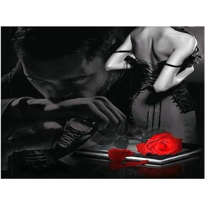 5D-Diamant-Malerei-Set zum Selbermachen, leidenschaftliche Liebe, Kunst, Diamant-Stickerei, Strass-Dekorationen für Zuhause 20x30cm