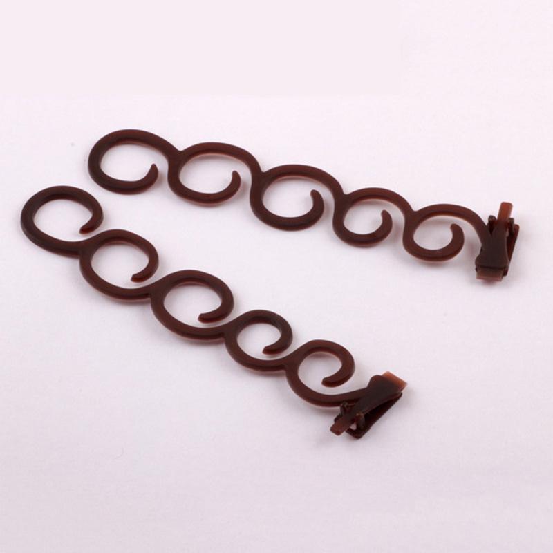 2 Teile/satz Blume Magie Haar Clips Twist Zopf Haar Geflecht Diy Frisur Haar Zubehör kaffeebraun