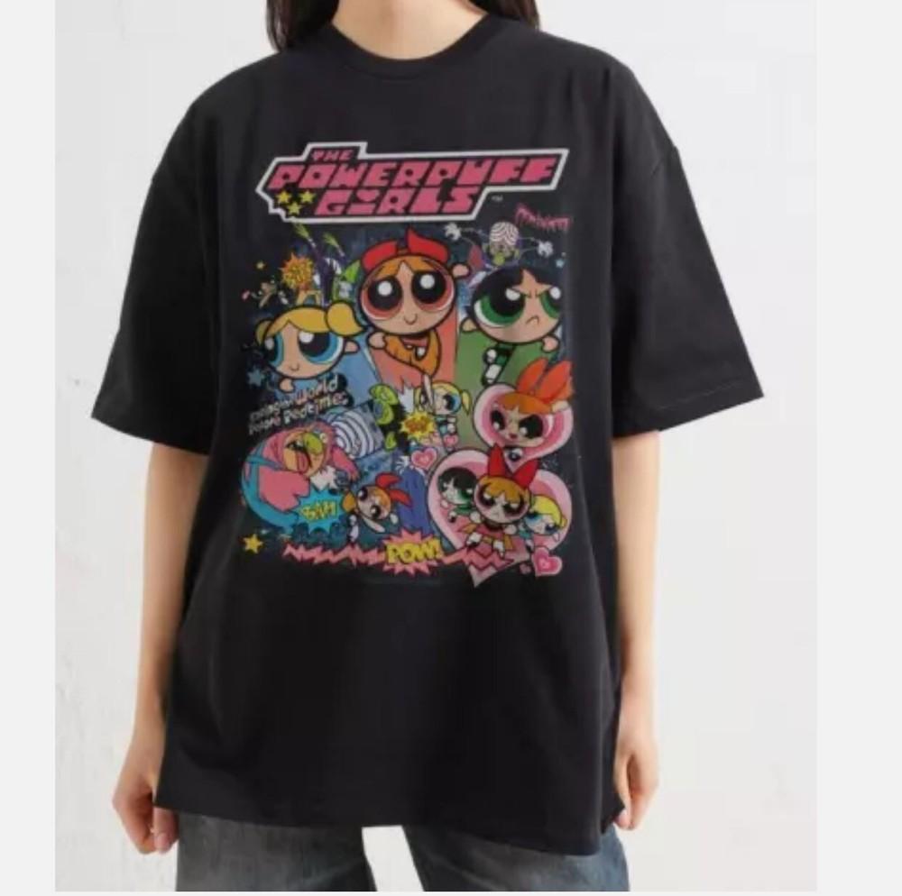 POWERPUFF GIRLS VINTAGE T-SHIRT Weiche Baumwolle Unisex Shirt Seltenes Geschenk für Ihn Geschenk S