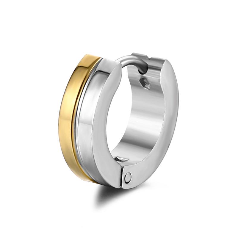 Punk Unisex Koreanischer Edelstahl Ohrklemme Schmuck gold