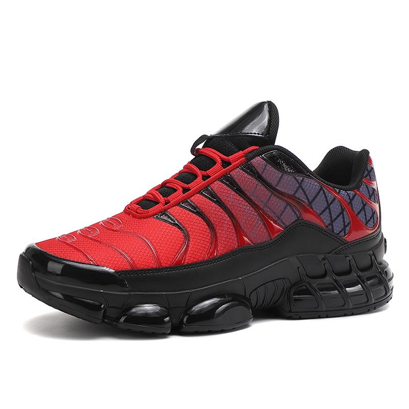 Herrenschuhe in Übergröße, modischer Trend, rutschfeste und verschleißfeste Sport- und Freizeitschuhe, Laufschuhe, Herrenschuhe 44 schwarz/rot