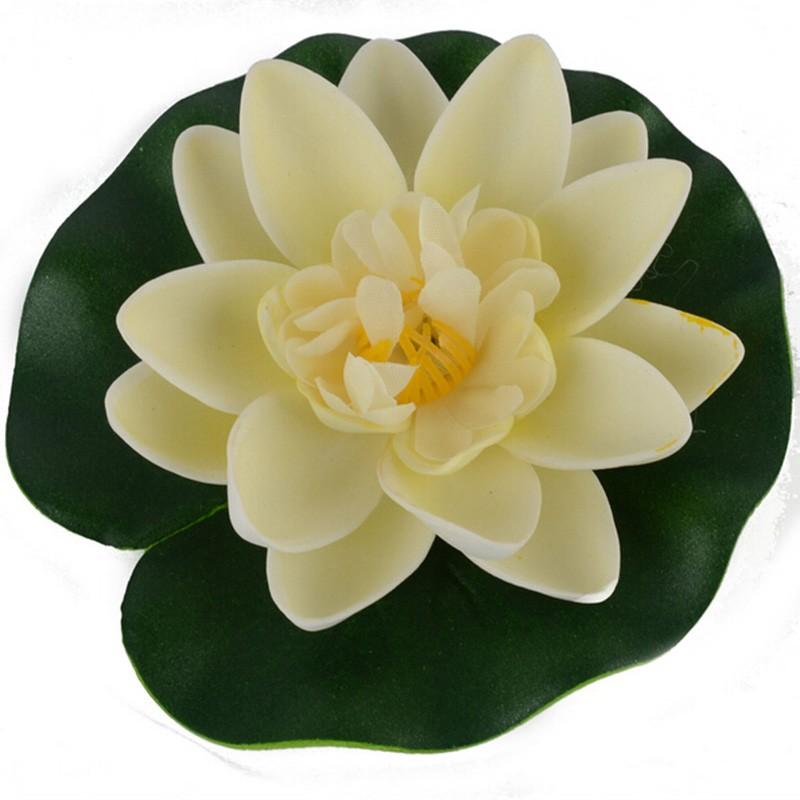 Simulation Lotus 10 cm Blütenblätter Wasserlandschaft Dekoration Seerose Aquarium Dekoration Kleine künstliche Aquarium Lotusblumen