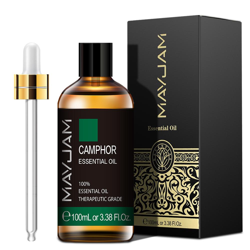 MAYJAM 100 ml ätherisches Lavendel-Eukalyptus-Zimt-Pflanzenöl für Spa-Massage, Hautpflege, Luftreiniger, Luftbefeuchter, Aromatherapie, Rosen-Teebaumöl Camphor