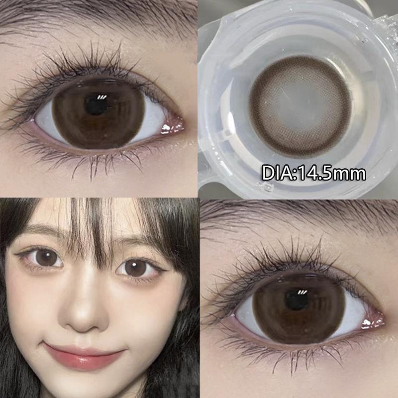 MillCreek Farbige Kontaktlinsen Abgestufte Kontaktlinsen Bequemes Tragen Jährliches (0~-8.00) 0.00 beige